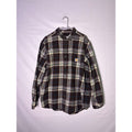 Carhartt Button Up Brown Plaid Flannel Long Sleeve Shirt Original Fit Mens Large