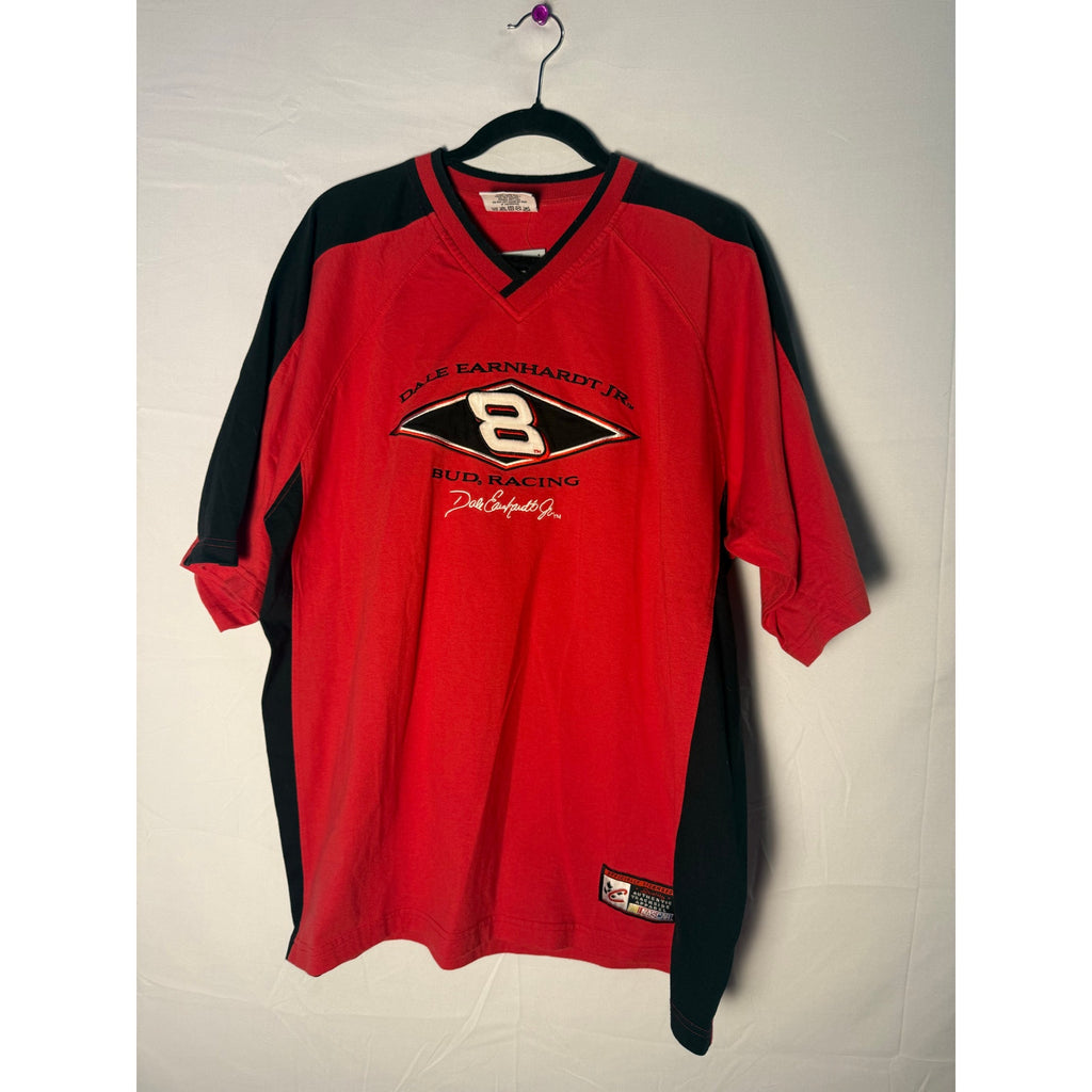Vintage Chase Authentics Dale Earnhardt Jr. NASCAR Bud Racing V-neck Shirt Large
