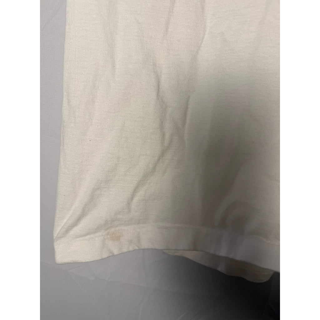 Vintage Anvil Little 500 White Polo Shirt Short Sleeve Men's Size XL