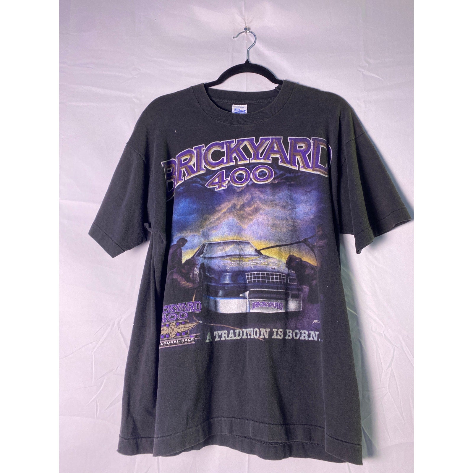 Vintage Salem Sportswear Brickyard 400 Inaugural Race Shirt Men's Size Large