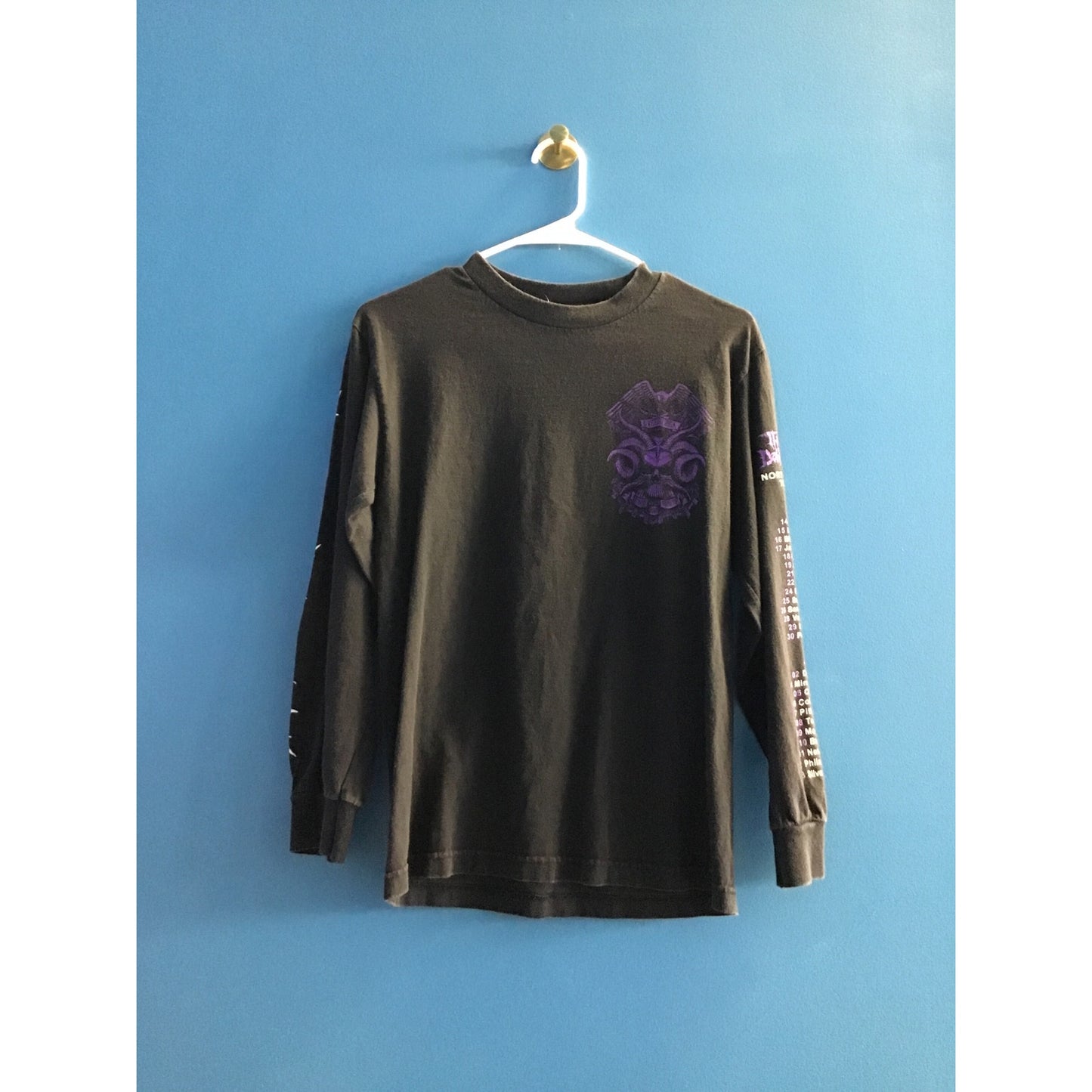 Everblack Destruction Chaos Corruption Graphic Print Long Sleeve Shirt Small