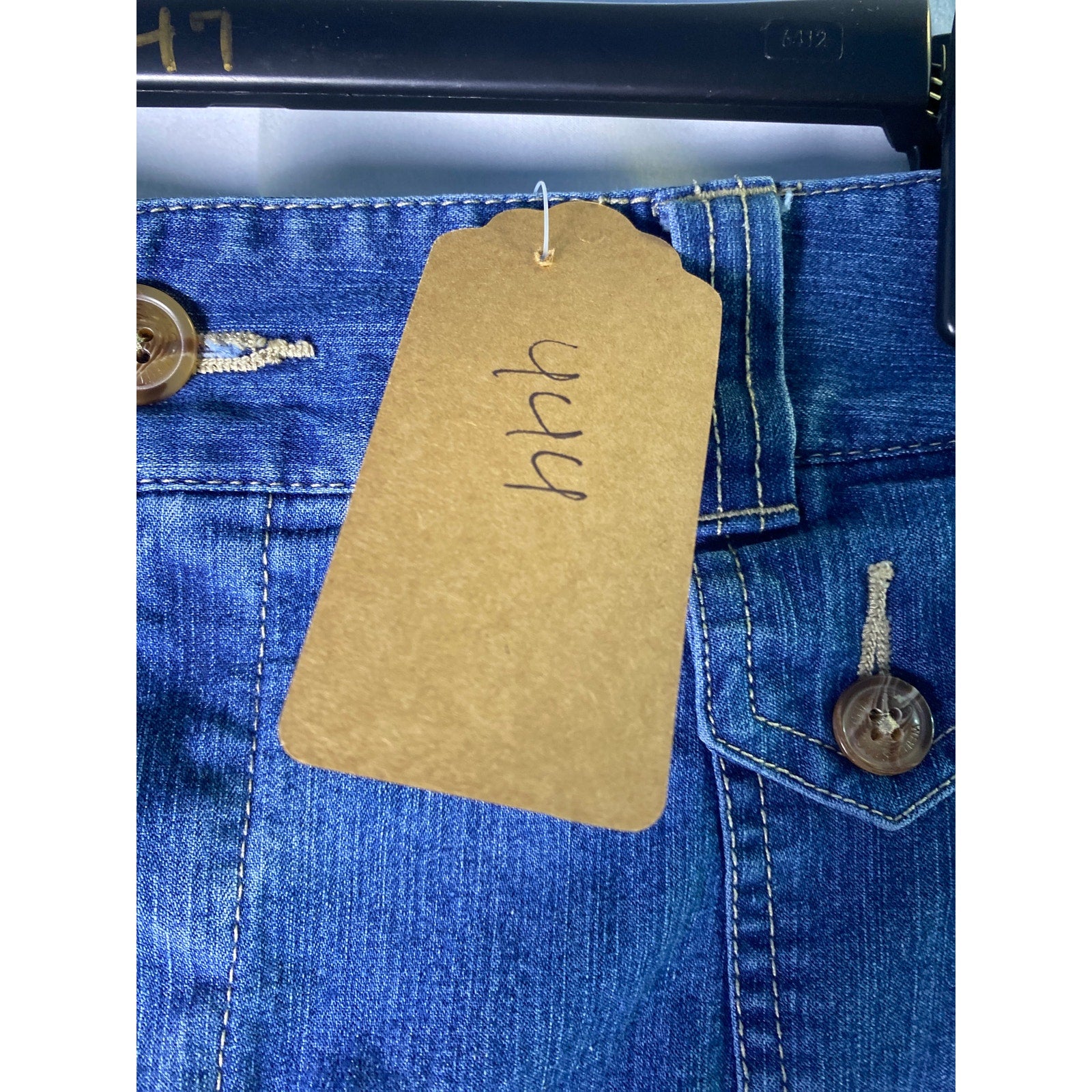 White Stag Blue Denim A-line Mini Skort with Pockets Women's Plus Size 4XL