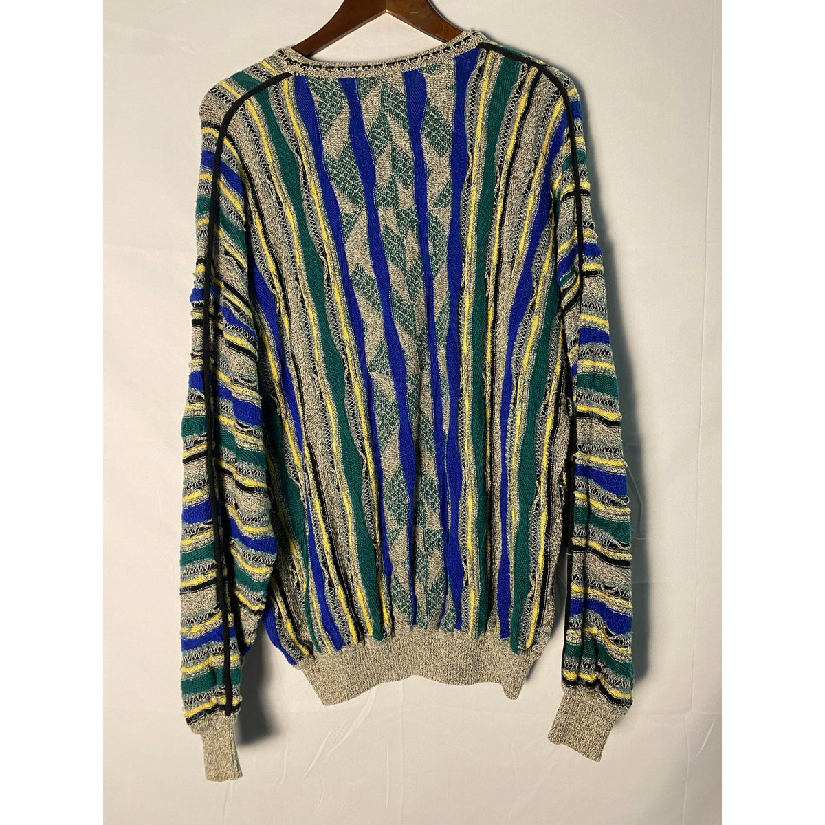 St. Croix 3D Knit Multi Color Embroidered Sweater