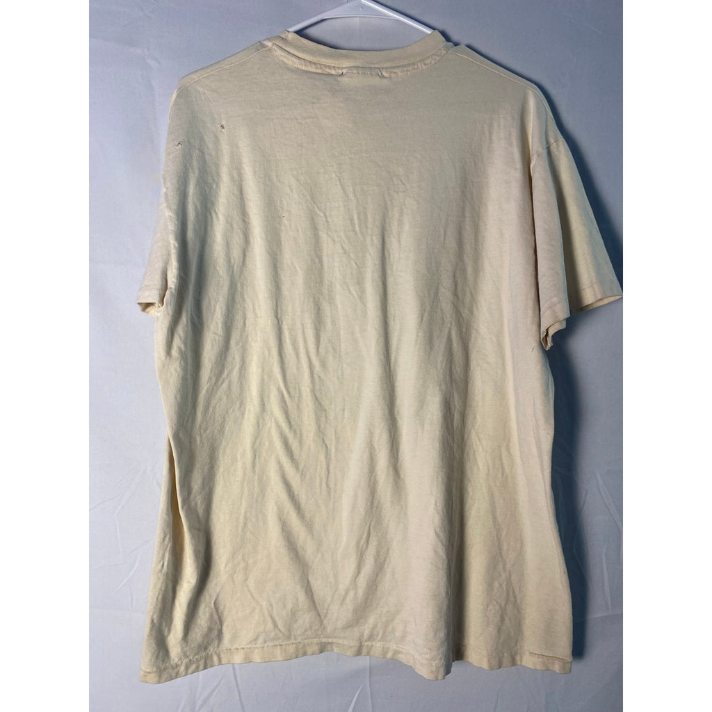 Vintage 90s Hanes IU Indiana University White Graphic Shirt Men's Size XL