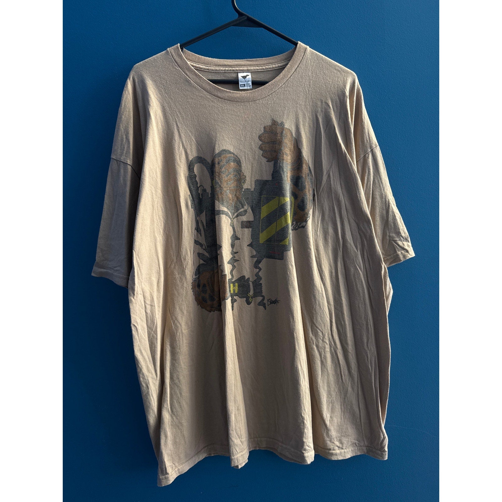 Tee Fury Star Wars Printed Brown Shirt Short Sleeve Men's Size XXL