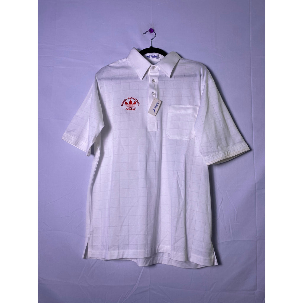 Vintage Top Choice Indiana Basketball Adidas Embroidered Deadstock Polo Shirt Large