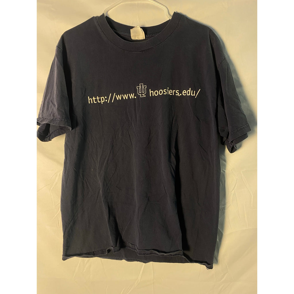 Champion IU Hoosiers www.hoosiers.edu Graphic Black Shirt Men's Size Large