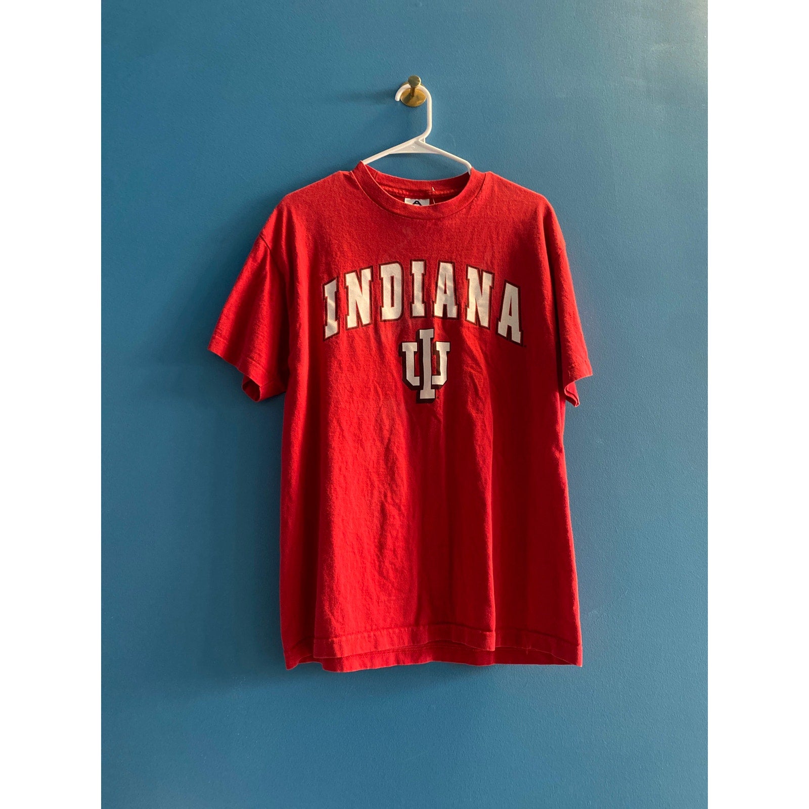Alstyle Apparel & Activewear IU INDIANA Logo Print Red Shirt Women Size Large