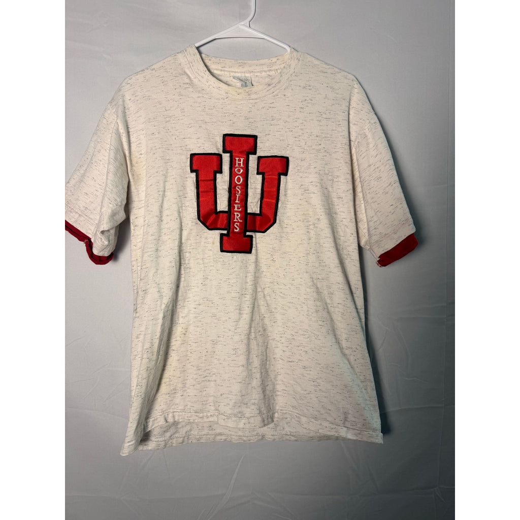Center Cut IU INDIANA Hoosier White Double Lined Shirt Men's Size Large