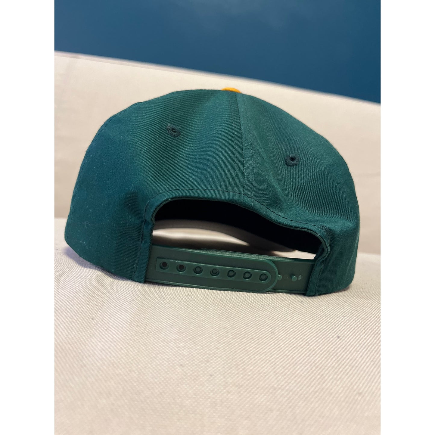 A's Oakland Athletics Hat Snap Back Plain Logo Adjustable Green Yellow