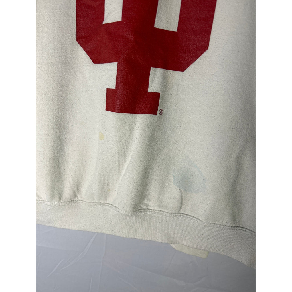 Indiana Hoosiers White Crewneck Sweatshirt Women's Size XL