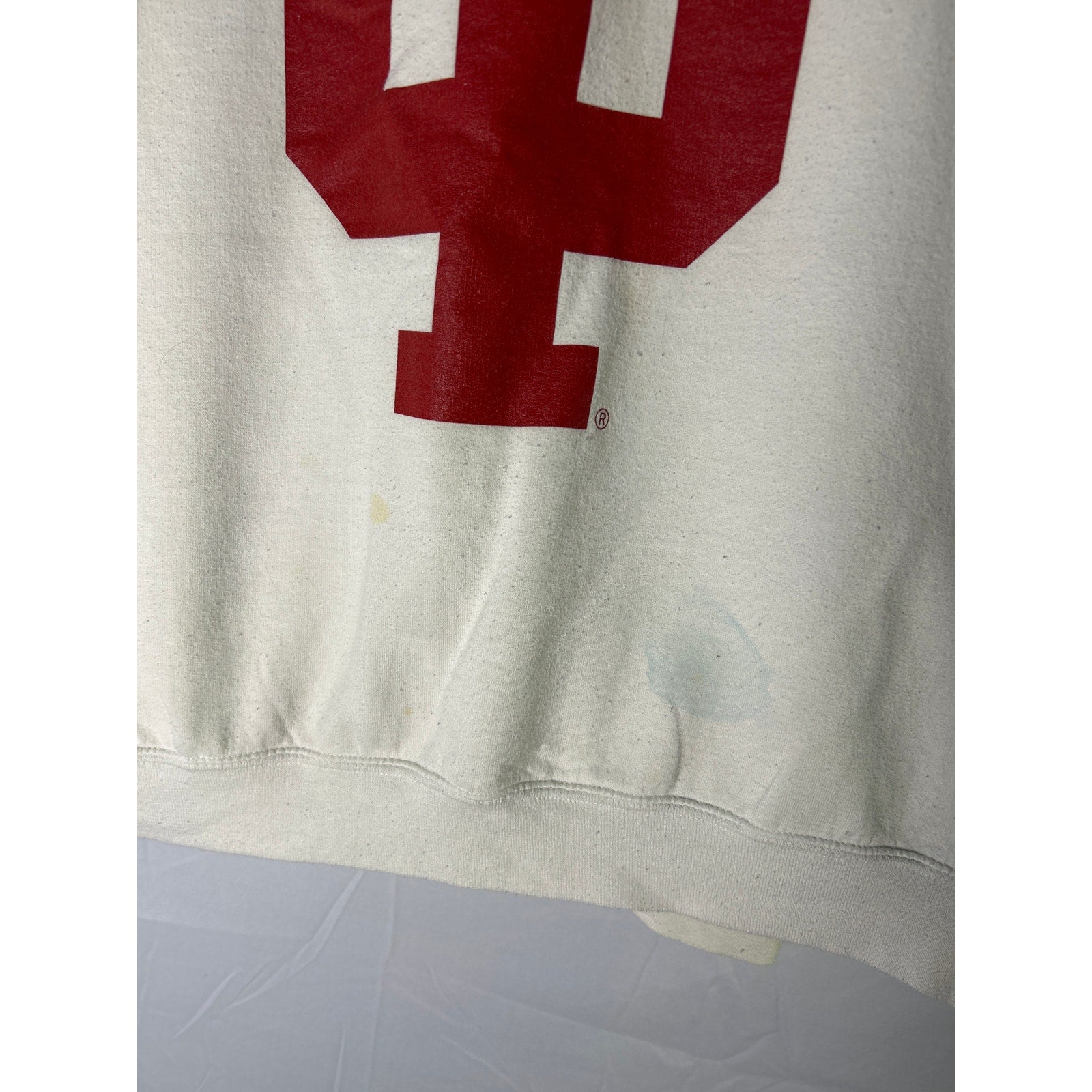 Indiana Hoosiers White Crewneck Sweatshirt Women's Size XL