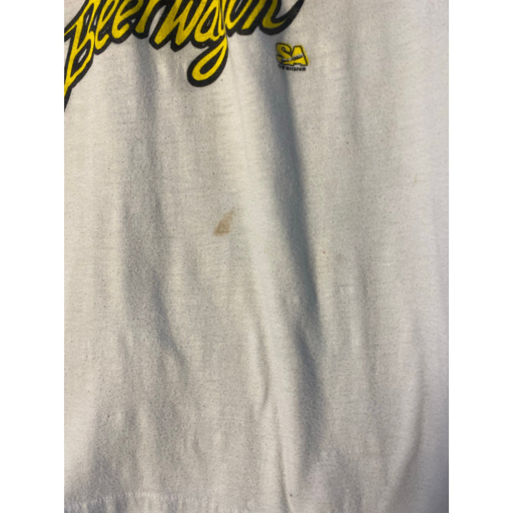 Skinners Kenny Jacobs Beer Wagon Gohr Racing White Graphic T-shirt Men's Size XL