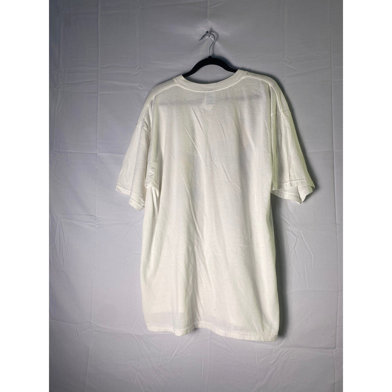 Gildan Heaven Funny Conversation Graphic Print White Shirt Men's Size XL