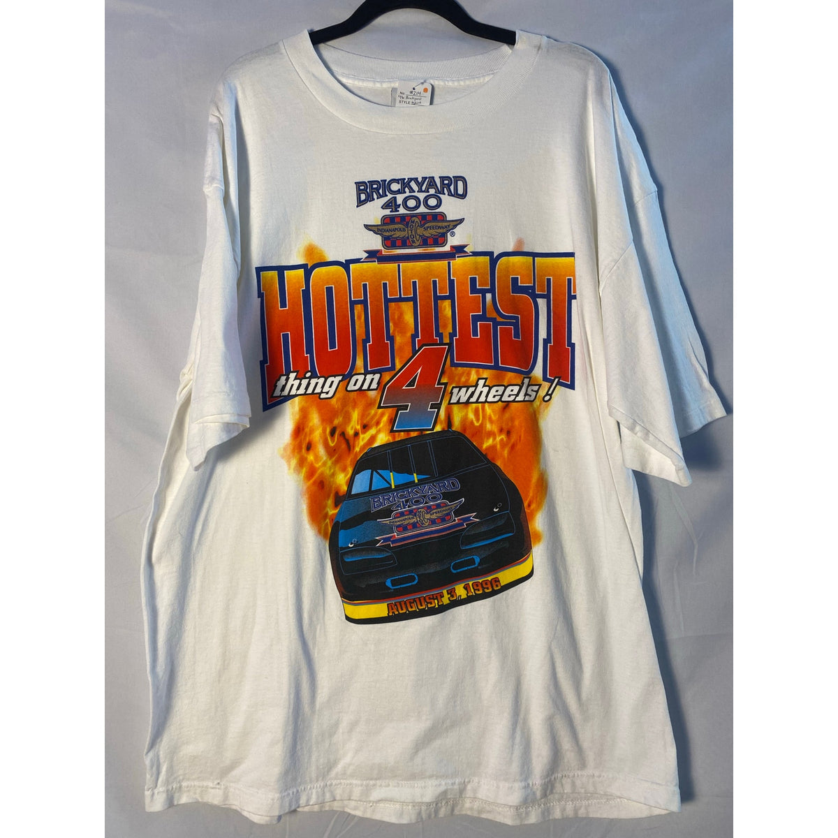 NASCAR Hottest thing on 4 Wheels! Brickyard 400 August 3, 1996 Graphic Shirt 2XL