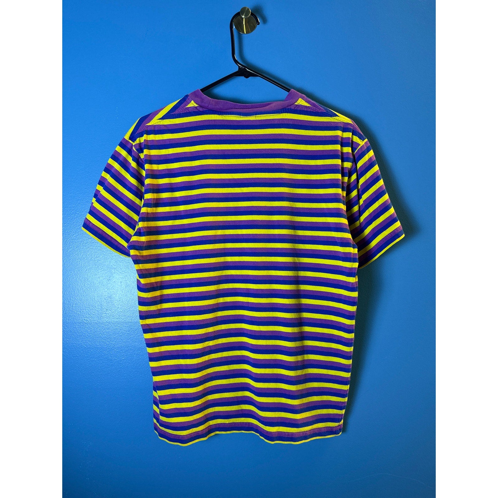 Odd Future Stripe Purple Blue Yellow Striped T-shirt Men’s Size Medium
