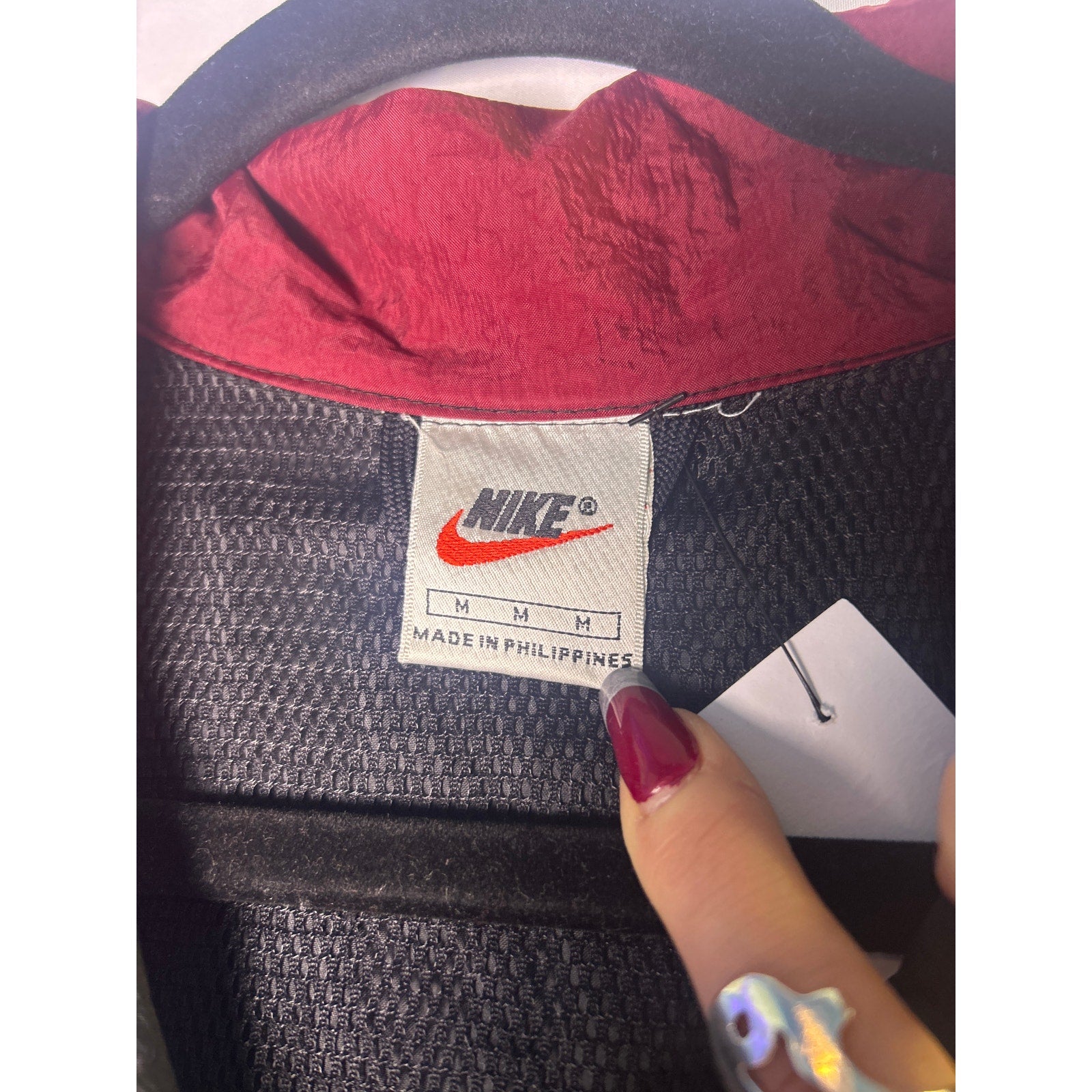 Vintage Nike Full Zip Windbreaker Colorblock Jacket Big Swoosh Men's Size Medium