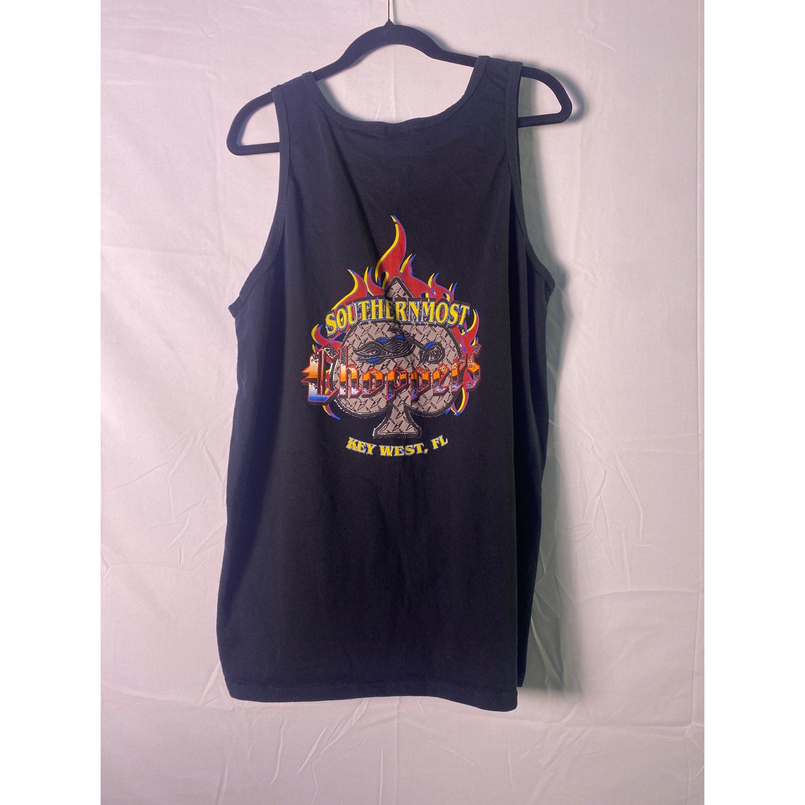 Choppers Men's Tank Top Southernmost Black Southernmost Key West, FL Size XL