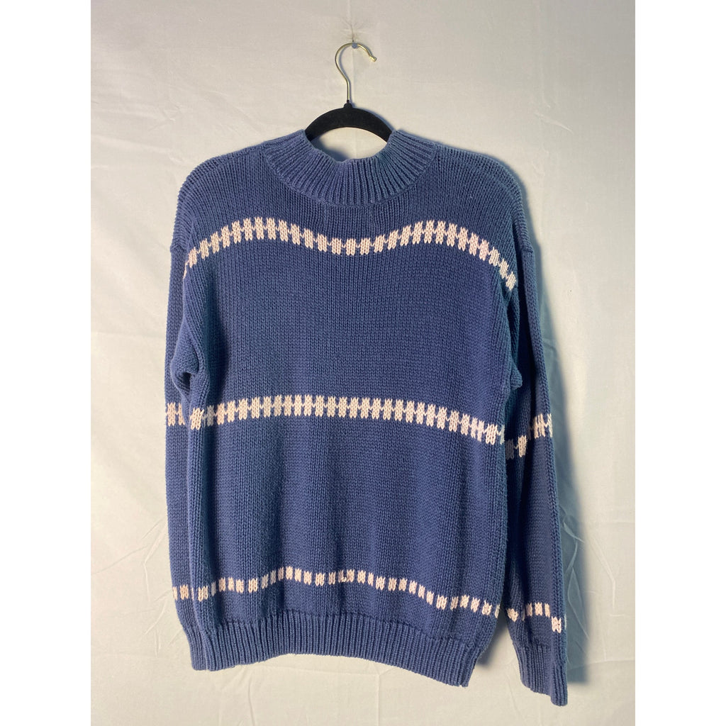 Vintage 80s-90s Nuovo Purple Pastel Snowflake Knit Sweater Pullover Crewneck M