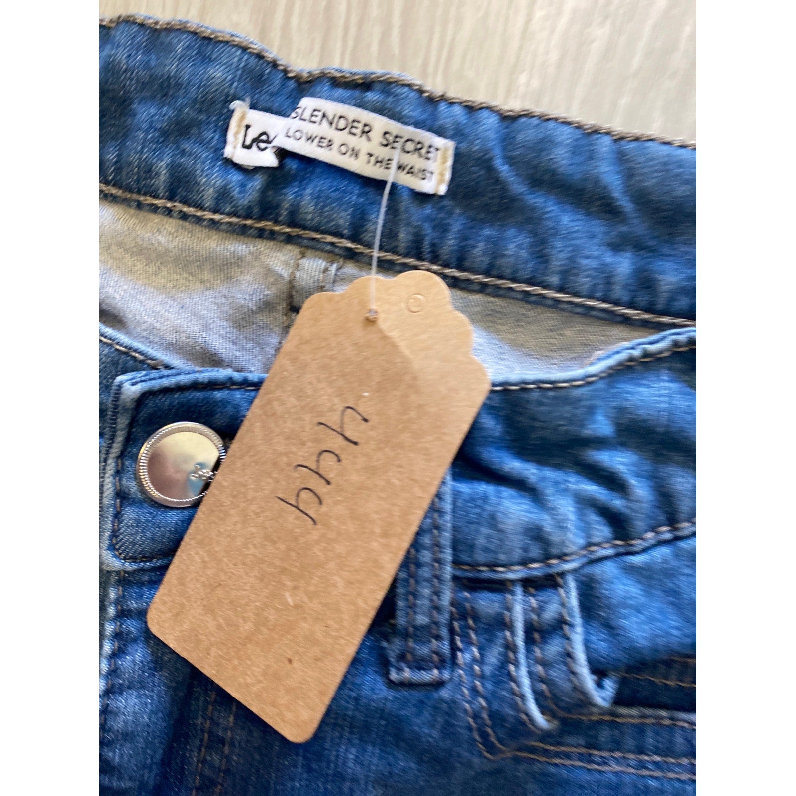 Lee Slender Secret Stud Pocket Denim Bootcut Jeans Dark Wash Women's 6 Shorts