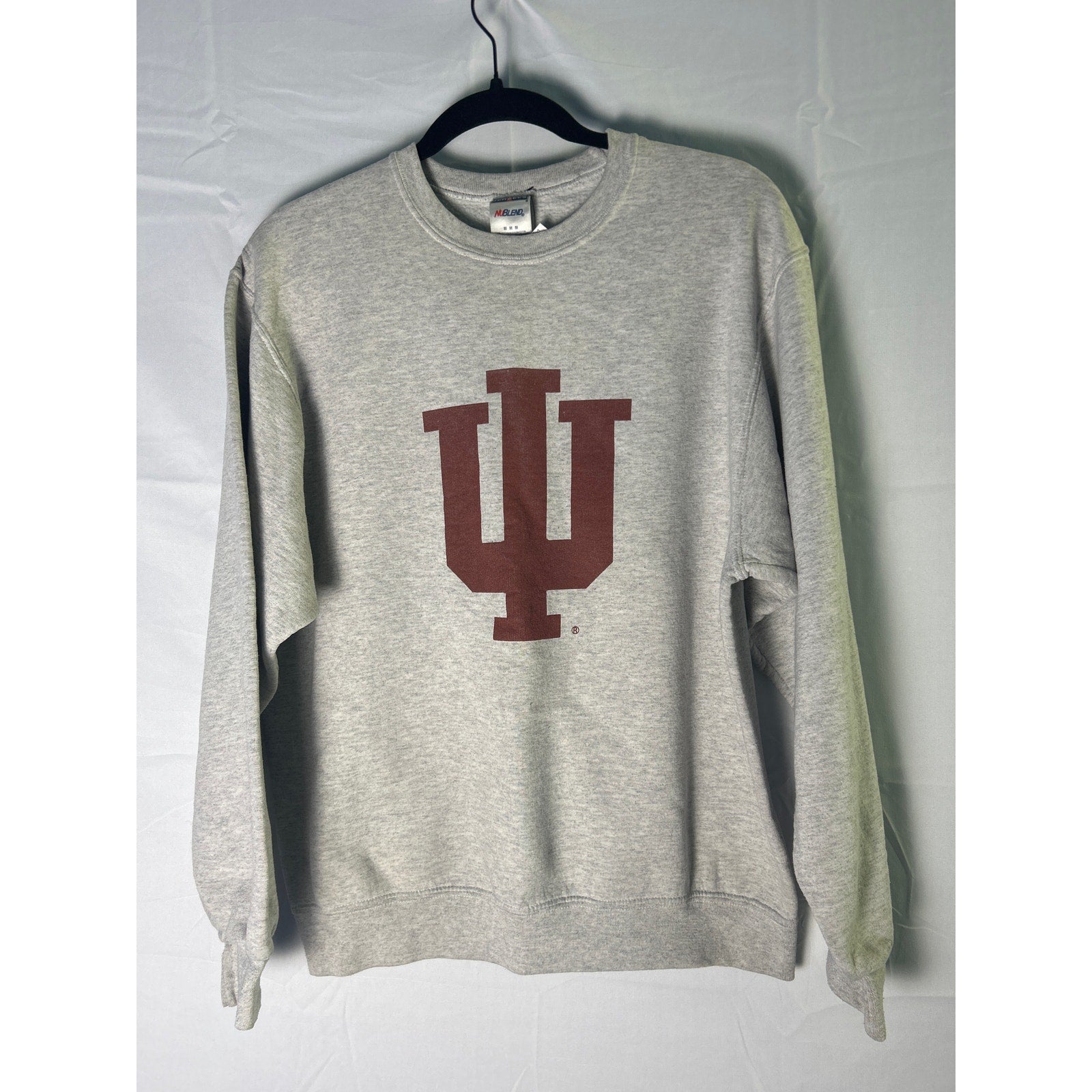 Vintage Indiana University Hoosiers Logo Crewneck Gray Pullover Sweater Medium