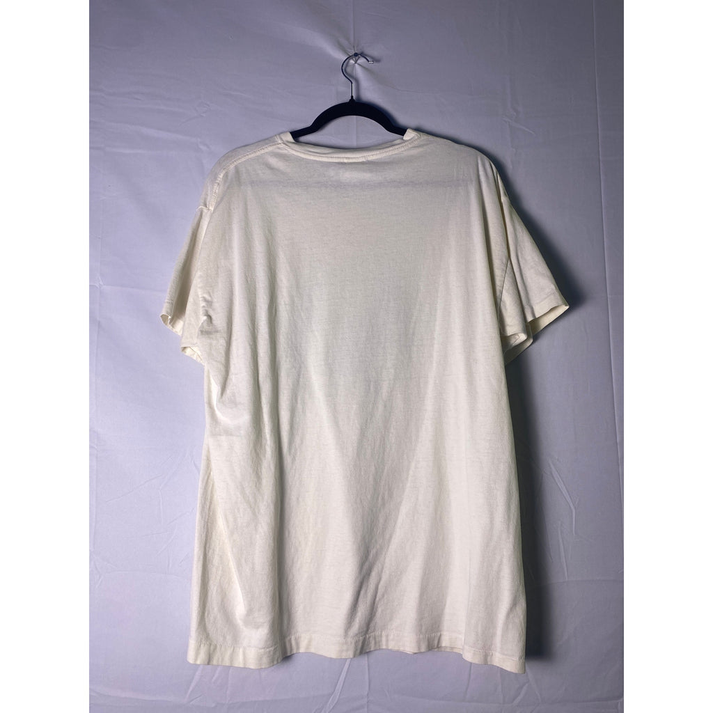 Maggie's Organics Reduce Reuse Recycle Graphic Print White Shirt Women's Size XL