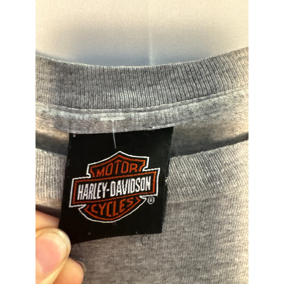 Harley Davidson Boswell's Music City Nashville, TN Guitar Print Gray Shirt Large