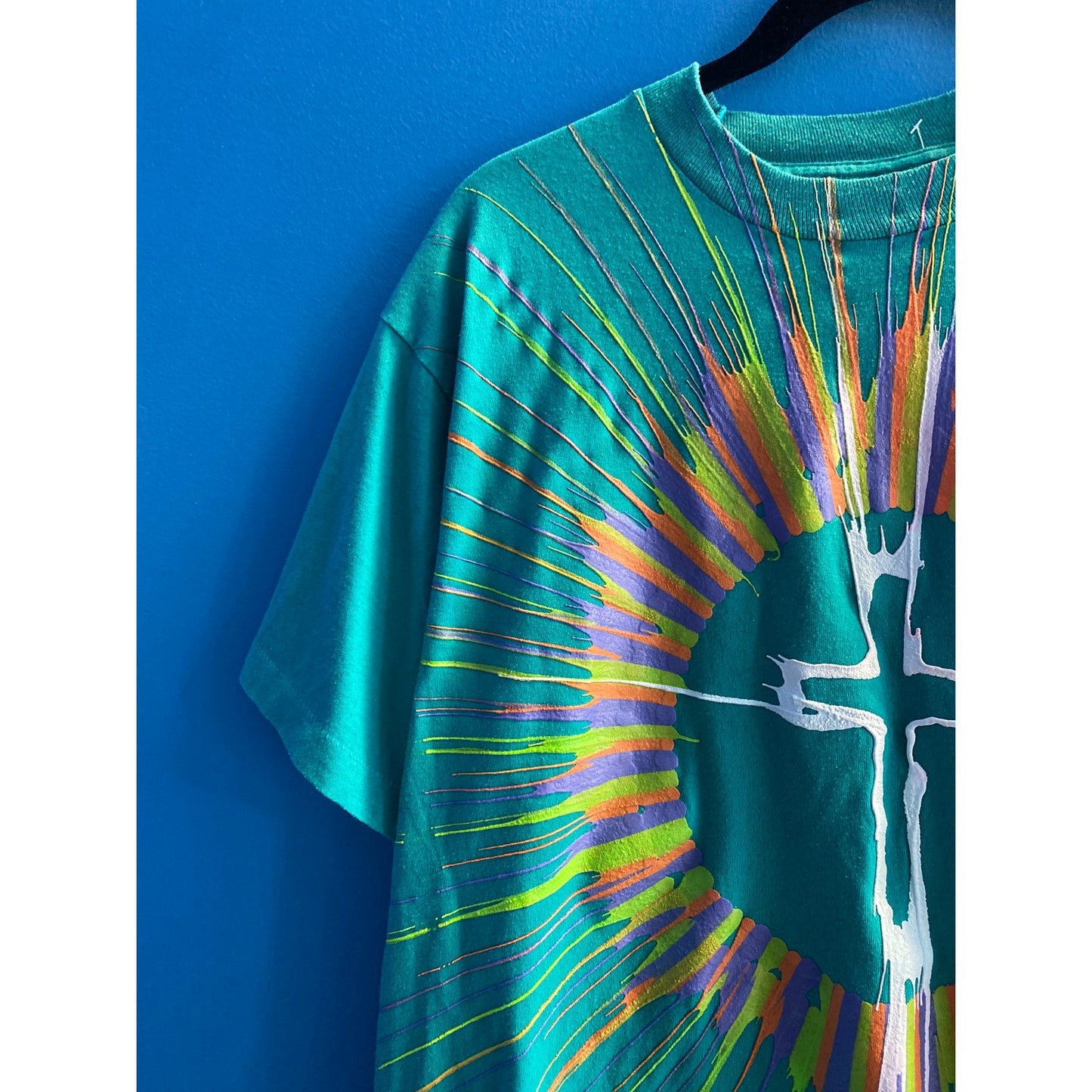 Brookside Quizzing We are his witness JESUS Tie Dye Print Shirt Men's Size XL