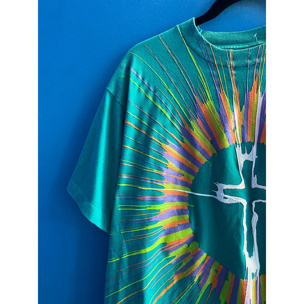 Brookside Quizzing We are his witness JESUS Tie Dye Print Shirt Men's Size XL