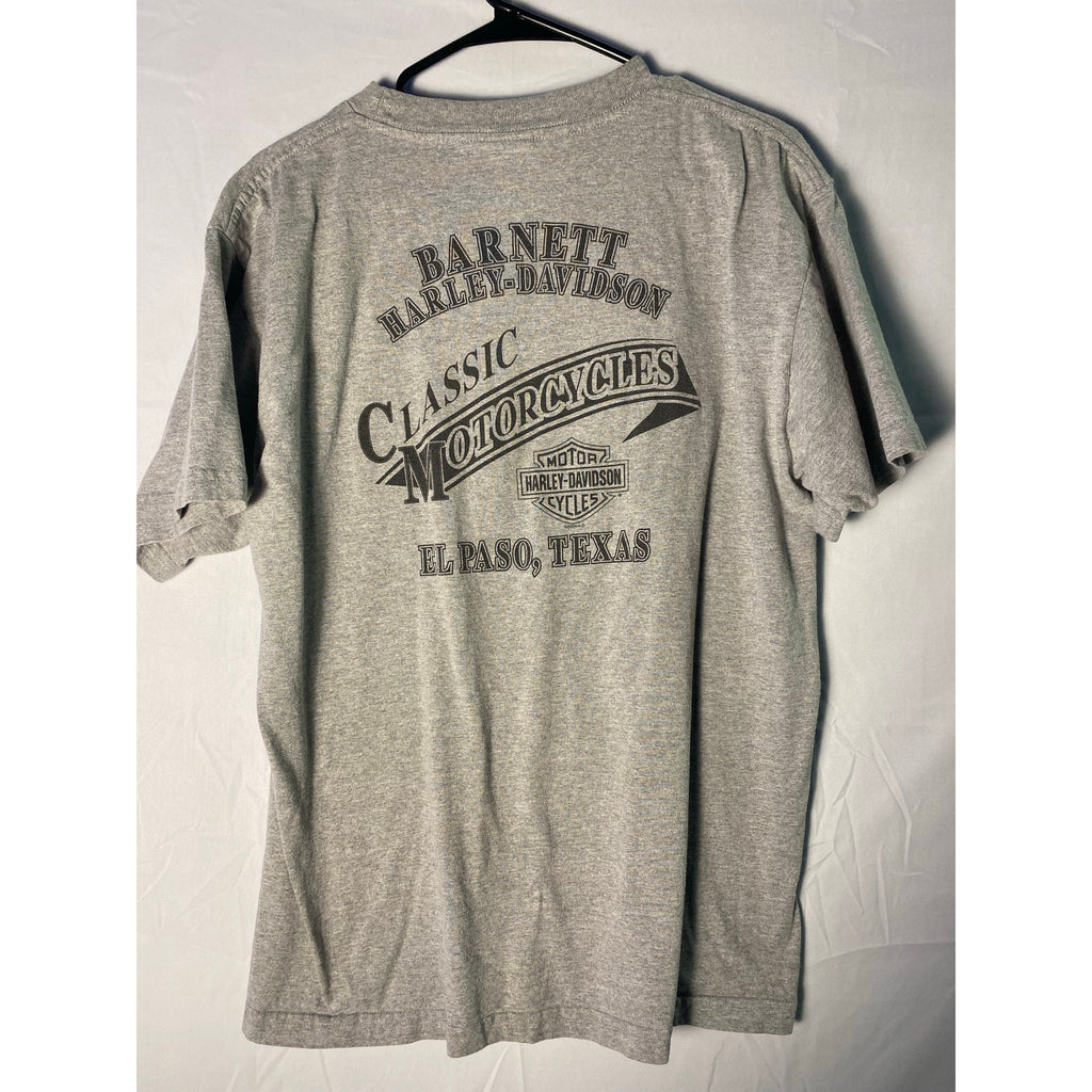 Harley Davidson Barnett El Paso, Texas Classic Motorcycles Gray Shirt Men's XL