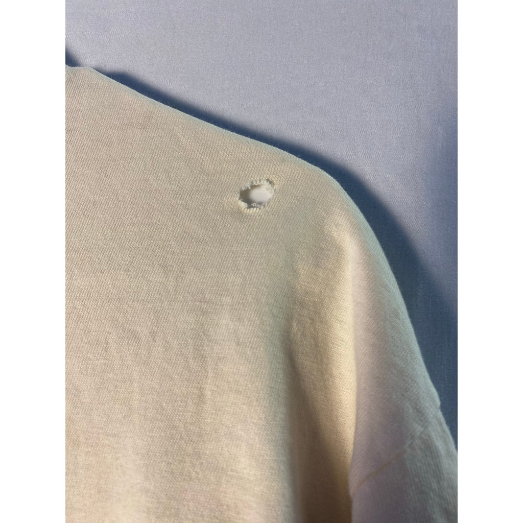 Vintage 90s Hanes IU Indiana University White Graphic Shirt Men's Size XL