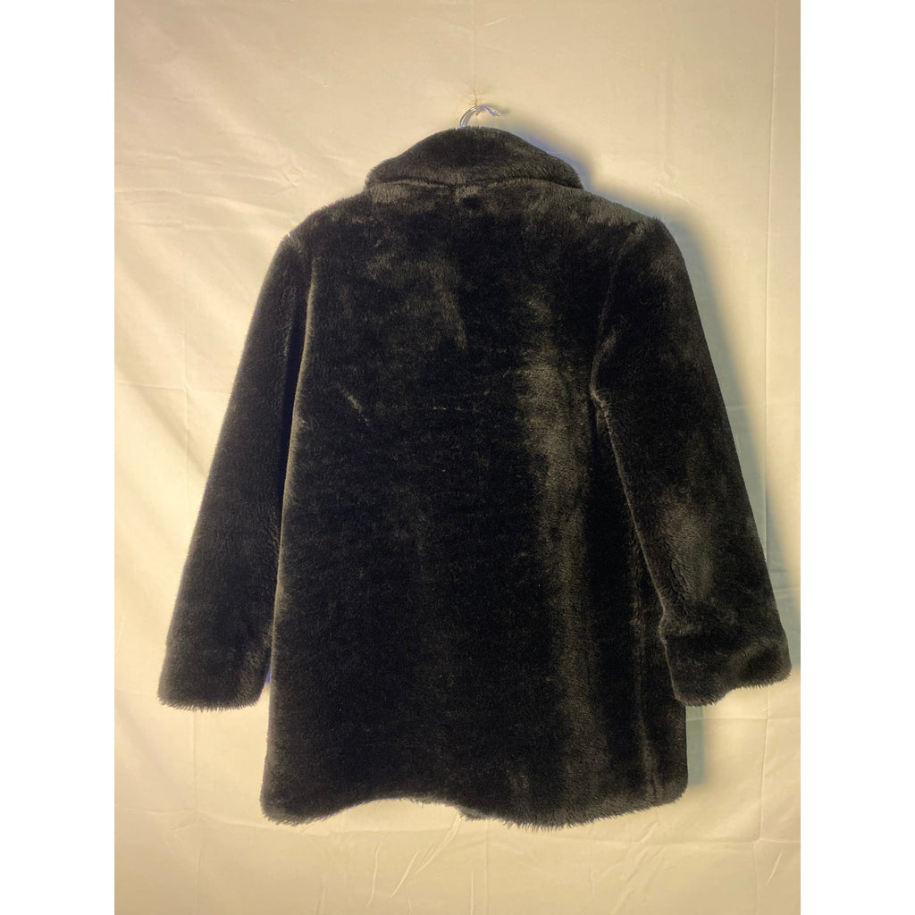 Vintage Black Faux Fur Coat