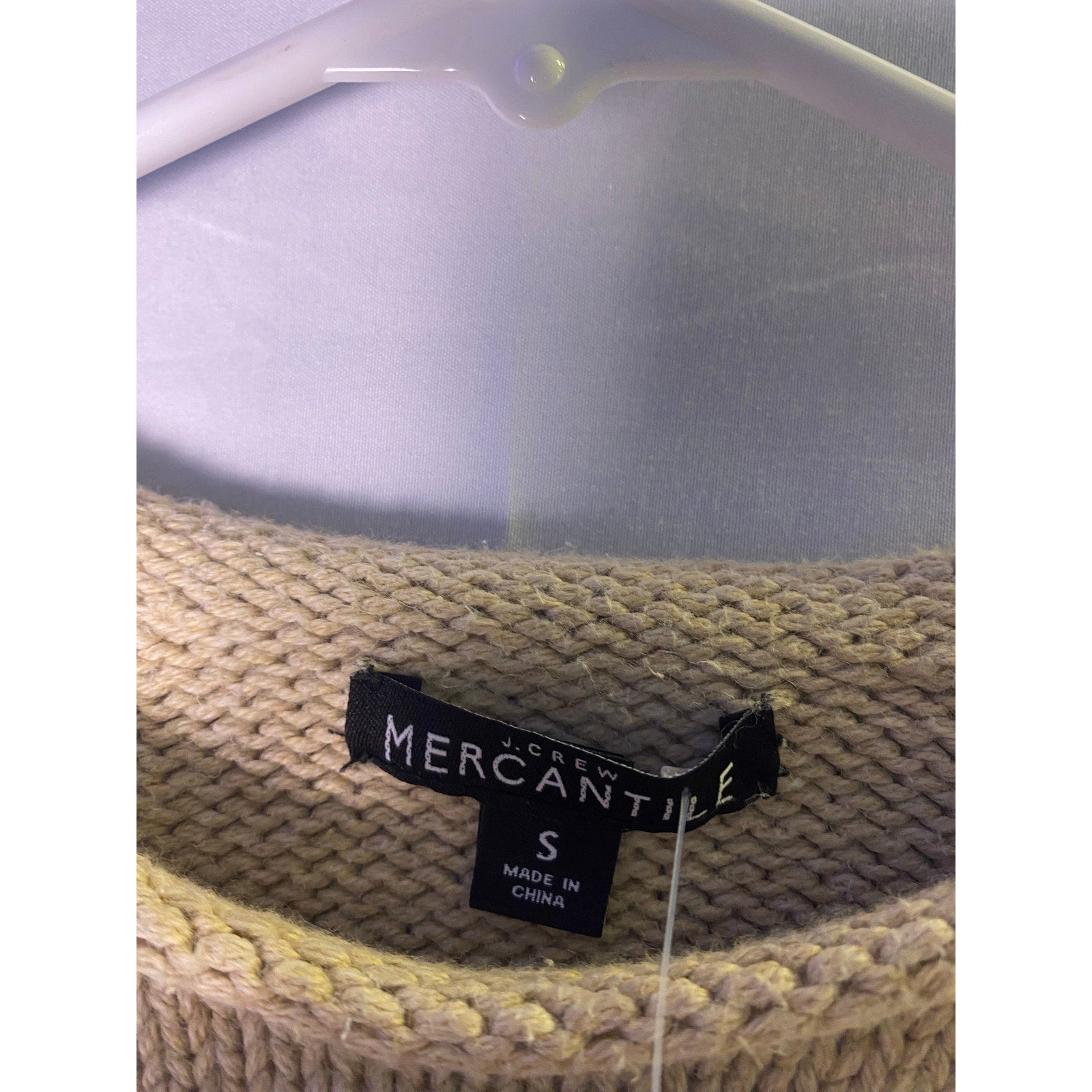 J.Crew MERCANTILE Beige Crewneck Knit Sweater Pullover Women's Size Small