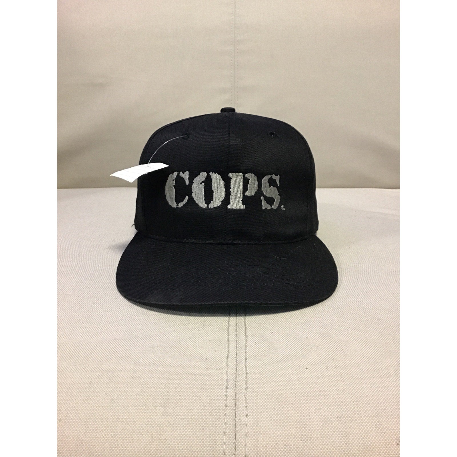 Vintage 90s COPS BAD BOY Embroidered Reality TV Series Snap Back Black Hat Cap