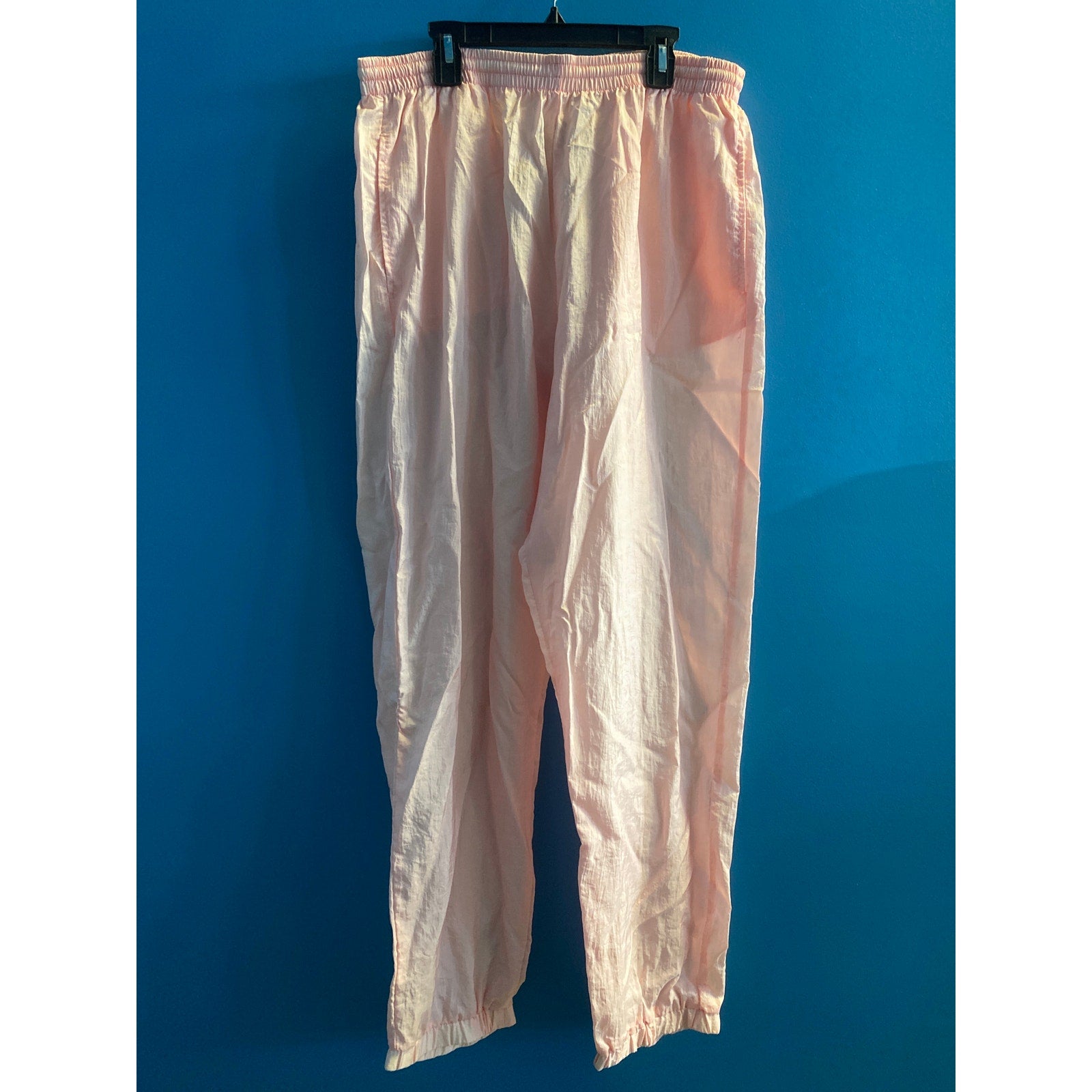 Vintage Athletic Works Pink Track Jogger Pants Pull On Women's Size Large