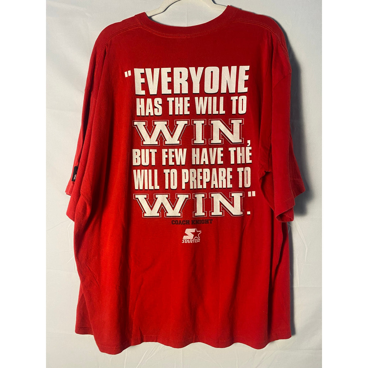 Vintage Starter IU Indiana University Red Basketball T-shirt Men's Size 2XL