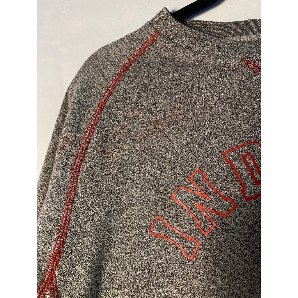 Pro Edge IU Indiana University Red Stitching Gray Pullover Sweater Men's Size XL