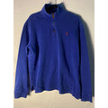 Vintage Polo by Ralph Lauren Blue Polo Sweater Quarter Zip Pullover Size Large