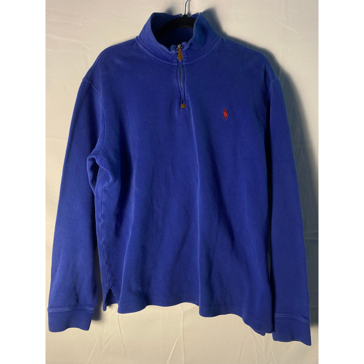 Vintage Polo by Ralph Lauren Blue Polo Sweater Quarter Zip Pullover Size Large