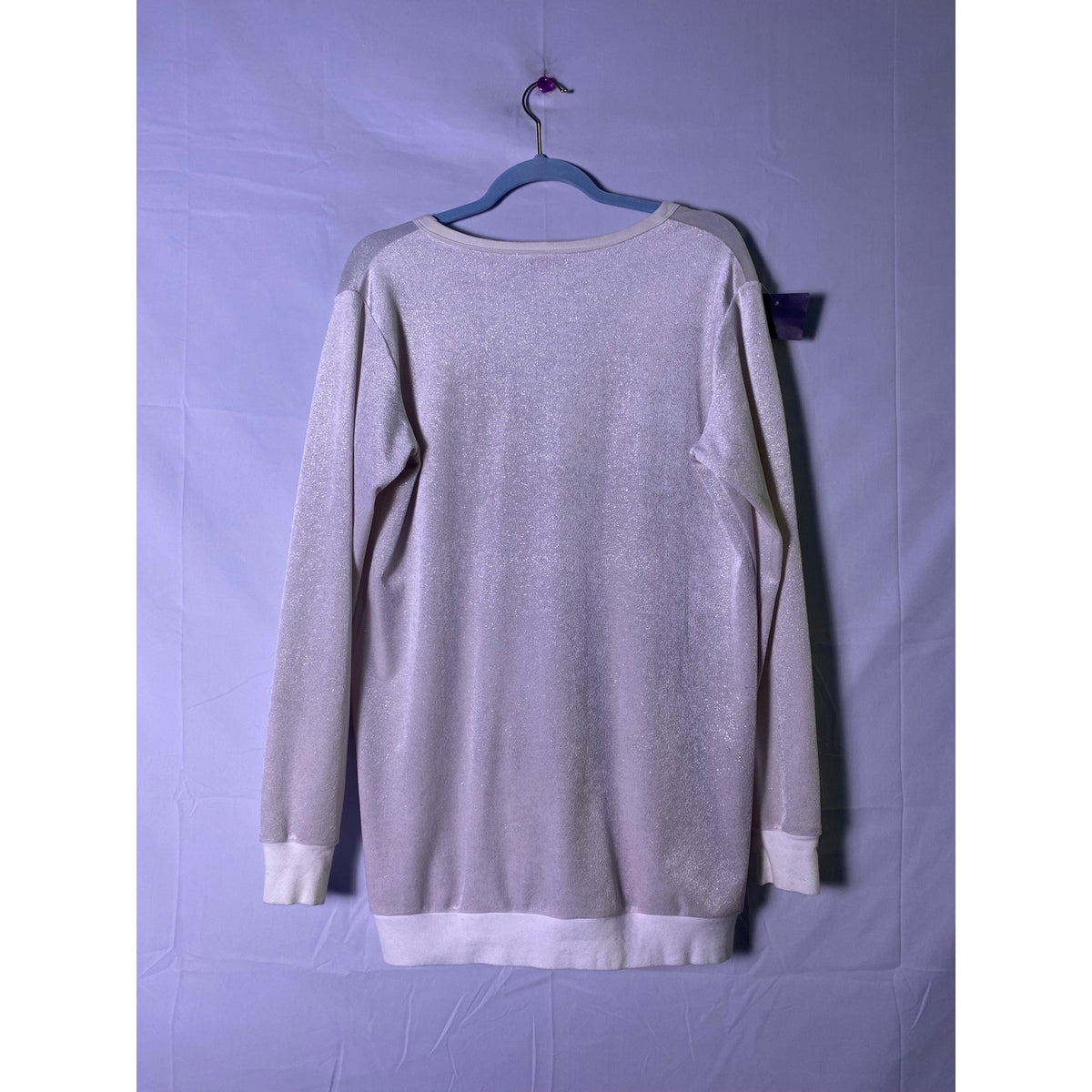 Cali Sun and Fun Velvet Sparkly Buttons Cardigan Sweater Women's Size M/L