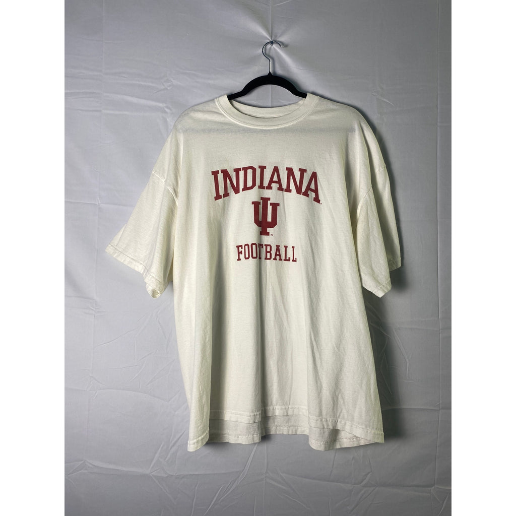 Gildan IU INDIANA Football Crew Neck White T-shirt Men's Size XXL