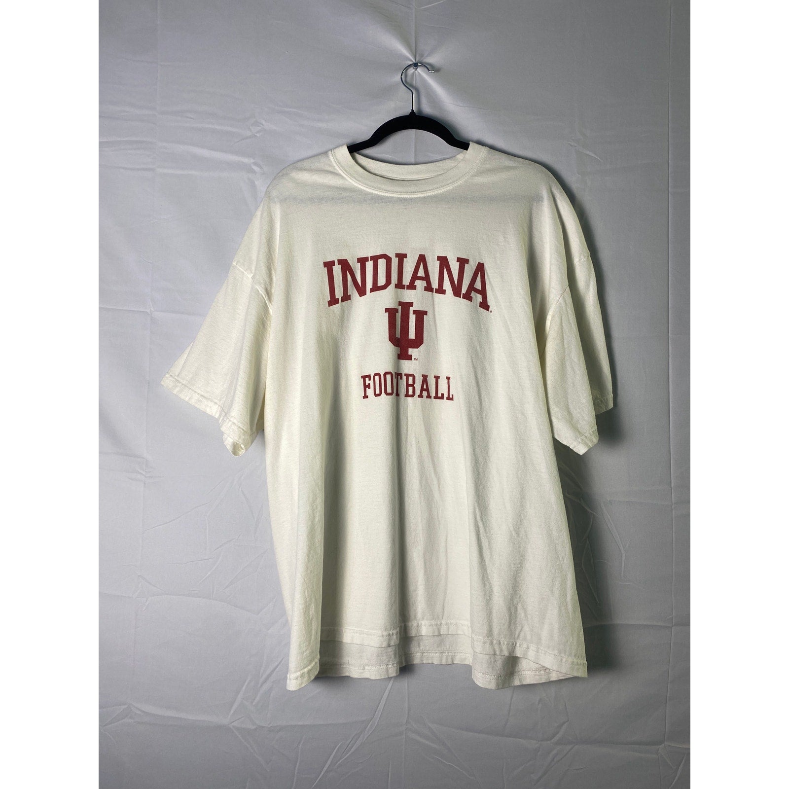 Gildan IU INDIANA Football Crew Neck White T-shirt Men's Size XXL