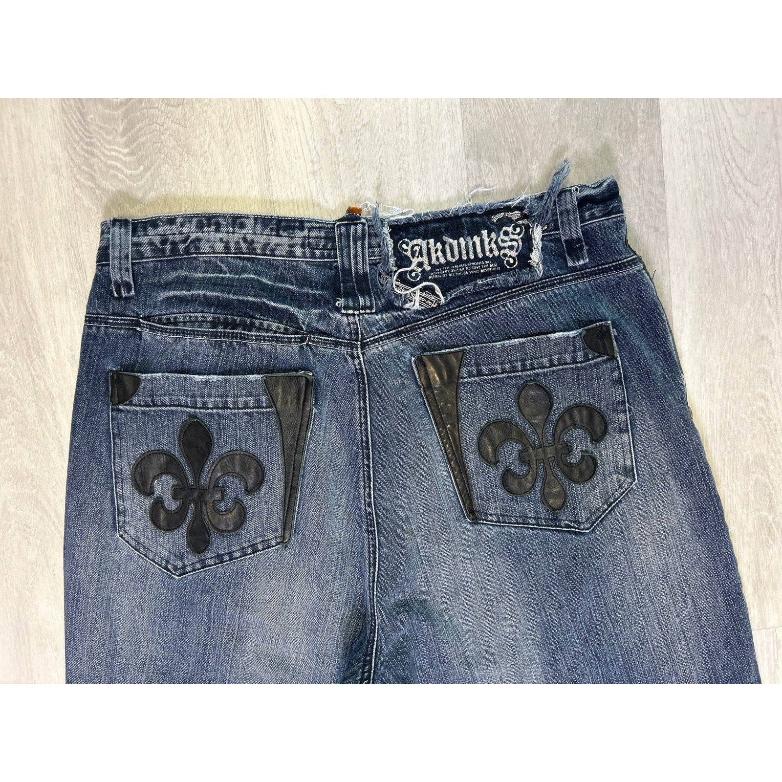 Vintage Y2K Akademiks Straight Leg Dark Wash Baggy Fit Jeans Men's Size 38/34