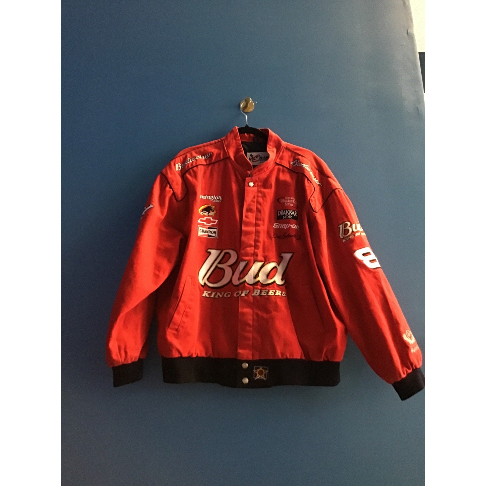 Vintage Chase Authentics Dale Earnhardt Jr #8 Bud Winston Cup Jacket Size XL