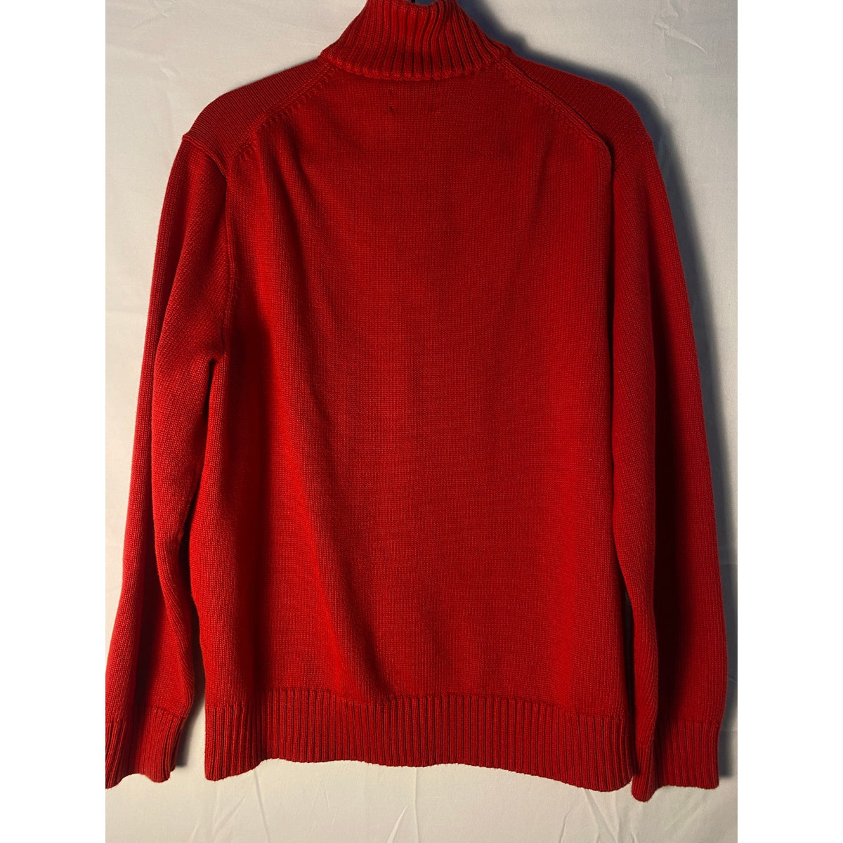 Vintage Polo by Ralph Lauren Red Polo Sweater Quarter Zip Pullover Size XL