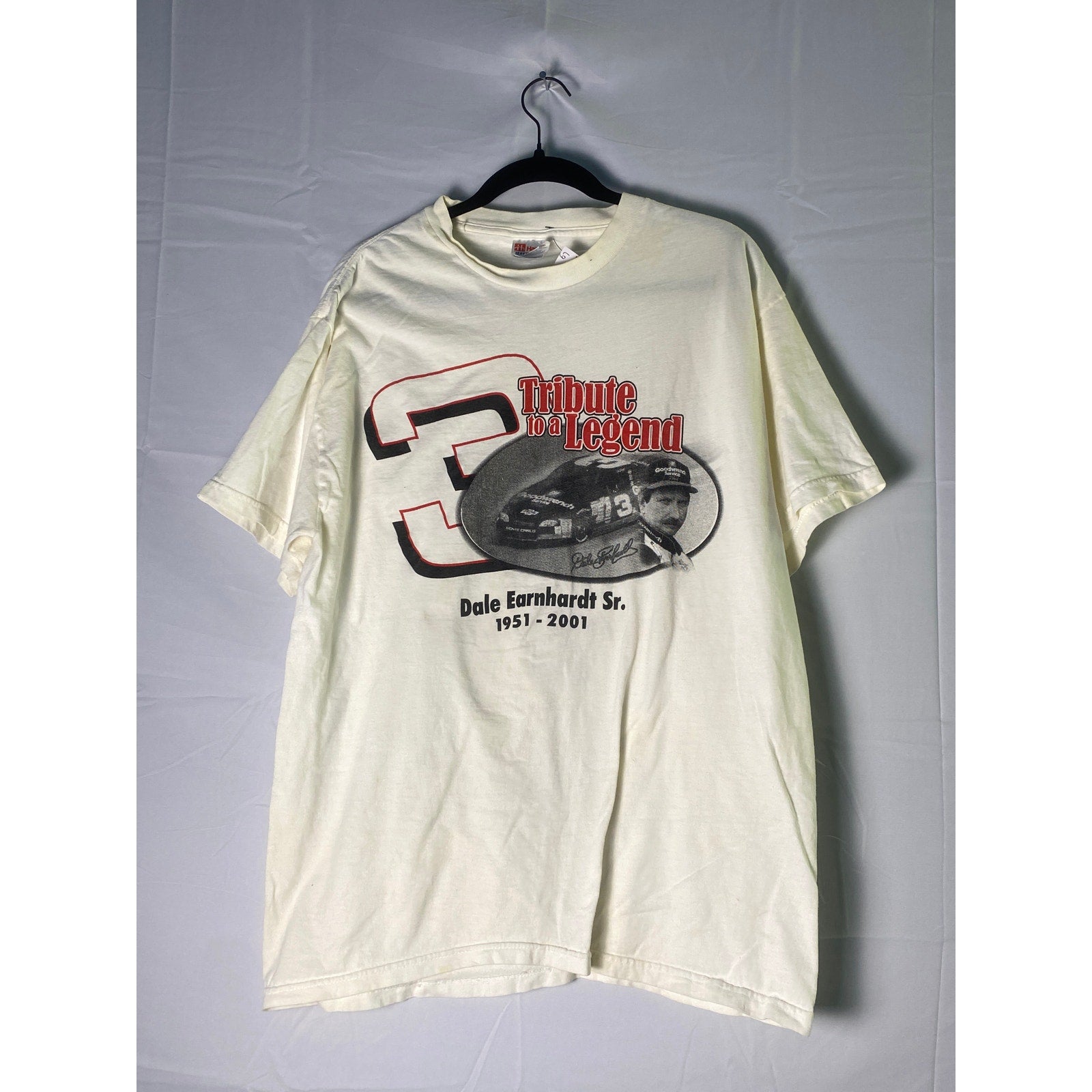 Dale Earnhardt Tribute To A Legend 1951-2001 Graphic Print Shirt Mens Size Large