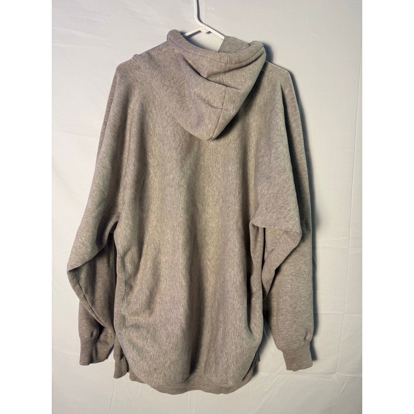 Vintage IU INDIANA Embroidered Gray Heavy Hoodie Sweatshirt Men's XL Tall