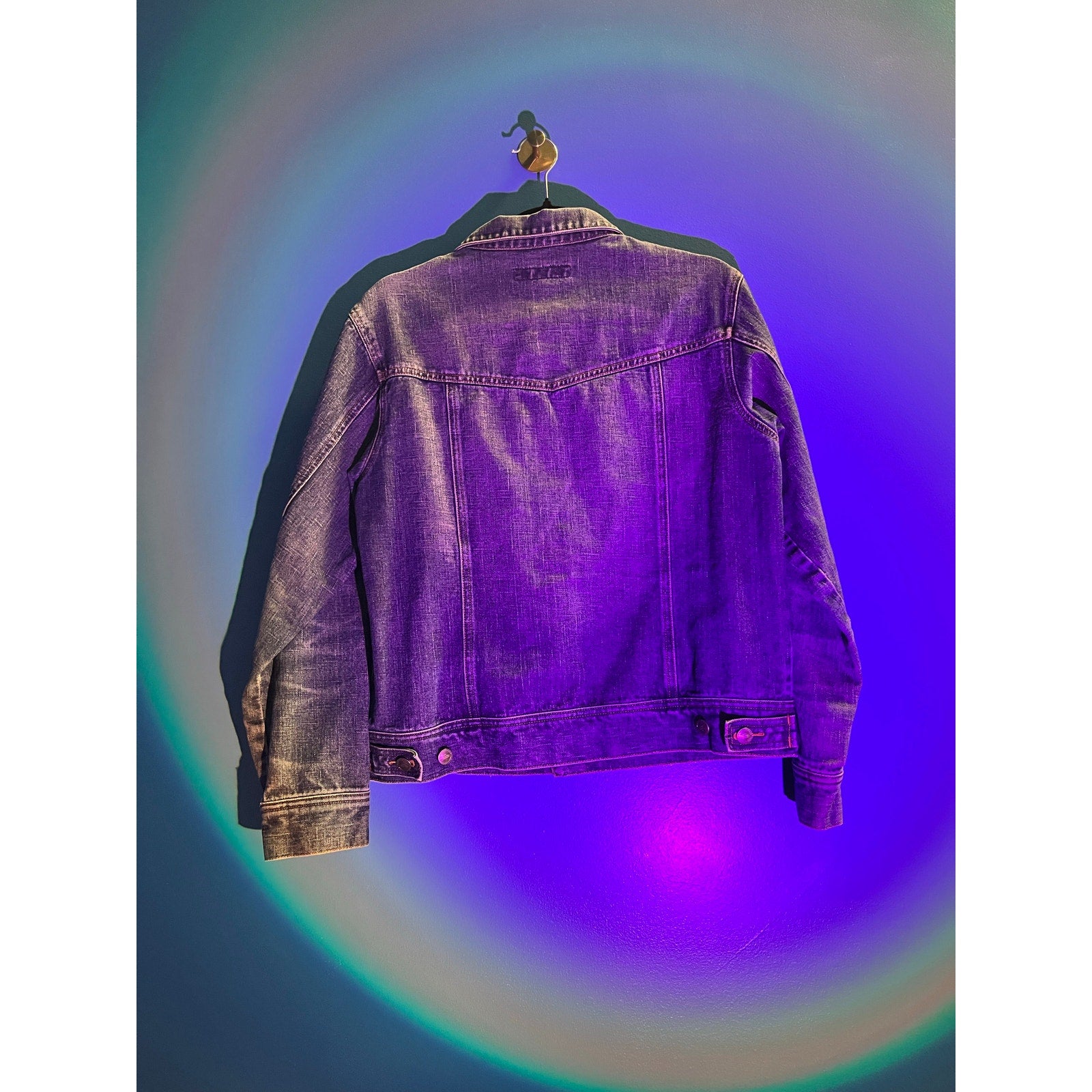 I.P. Zone Outfitters Button Up Blue Denim Jacket Front Pockets Size Medium