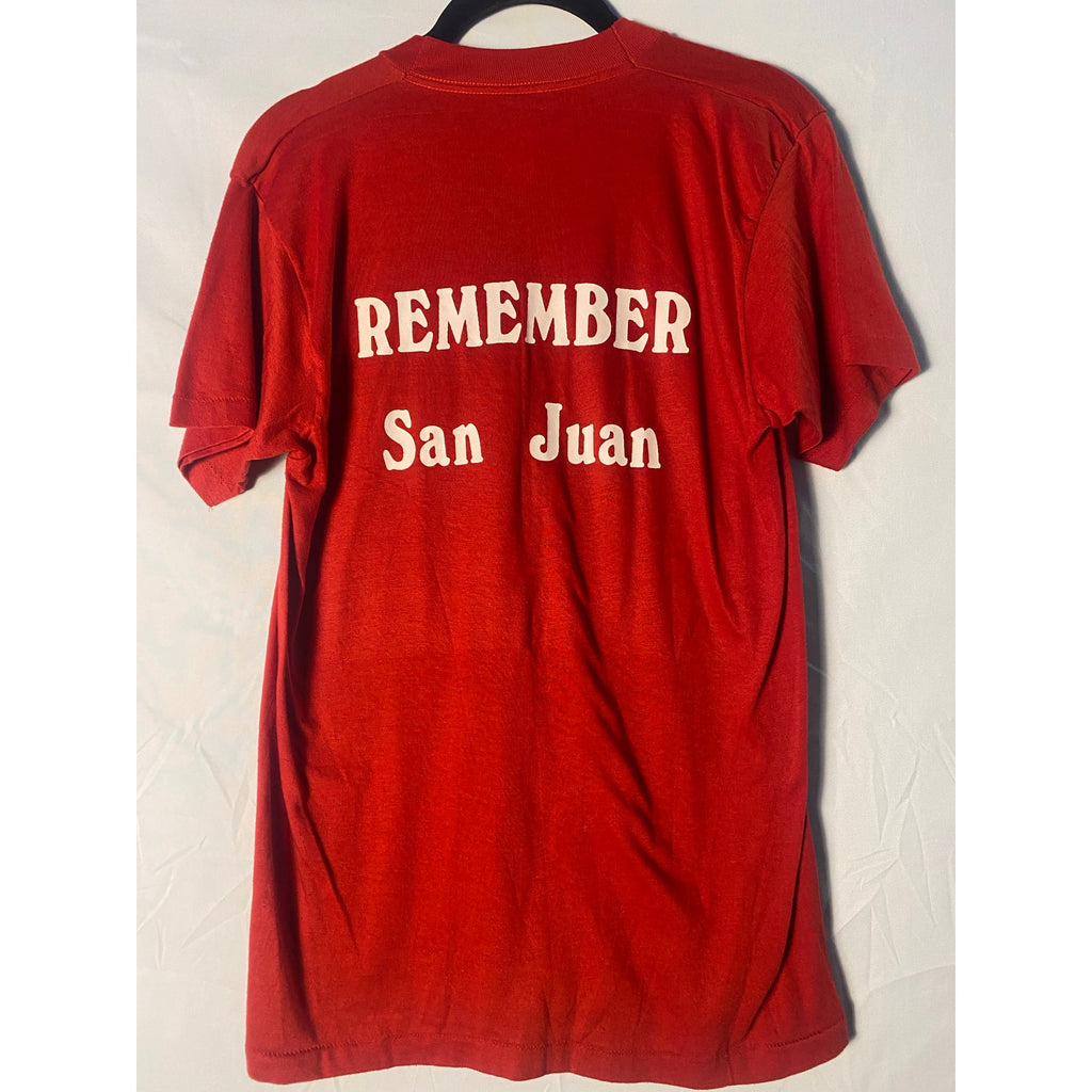 Gildan Free Bobby Knight San Juan Graphic Print Red Shirt Men's Size Small