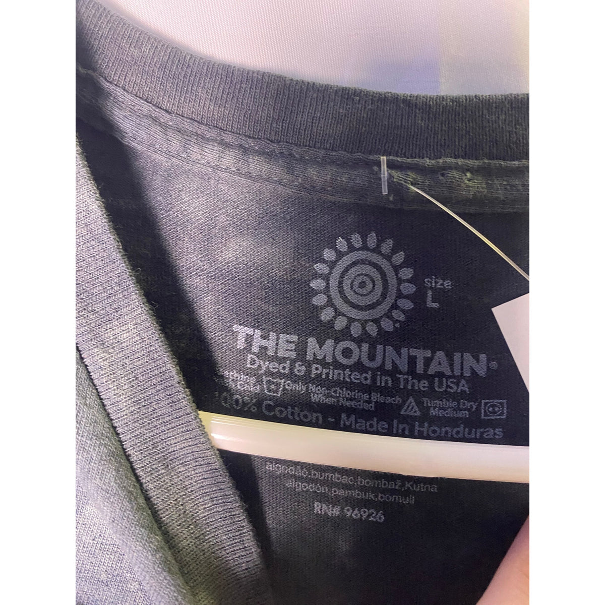 Y2K The Mountain Wolf Howling Full Moon Print Black Tee Men's Size Large